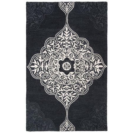 SAFAVIEH 4 x 6 ft. Micro-Loop Rectangle Hand Tufted RugCharcoal MLP620H-4